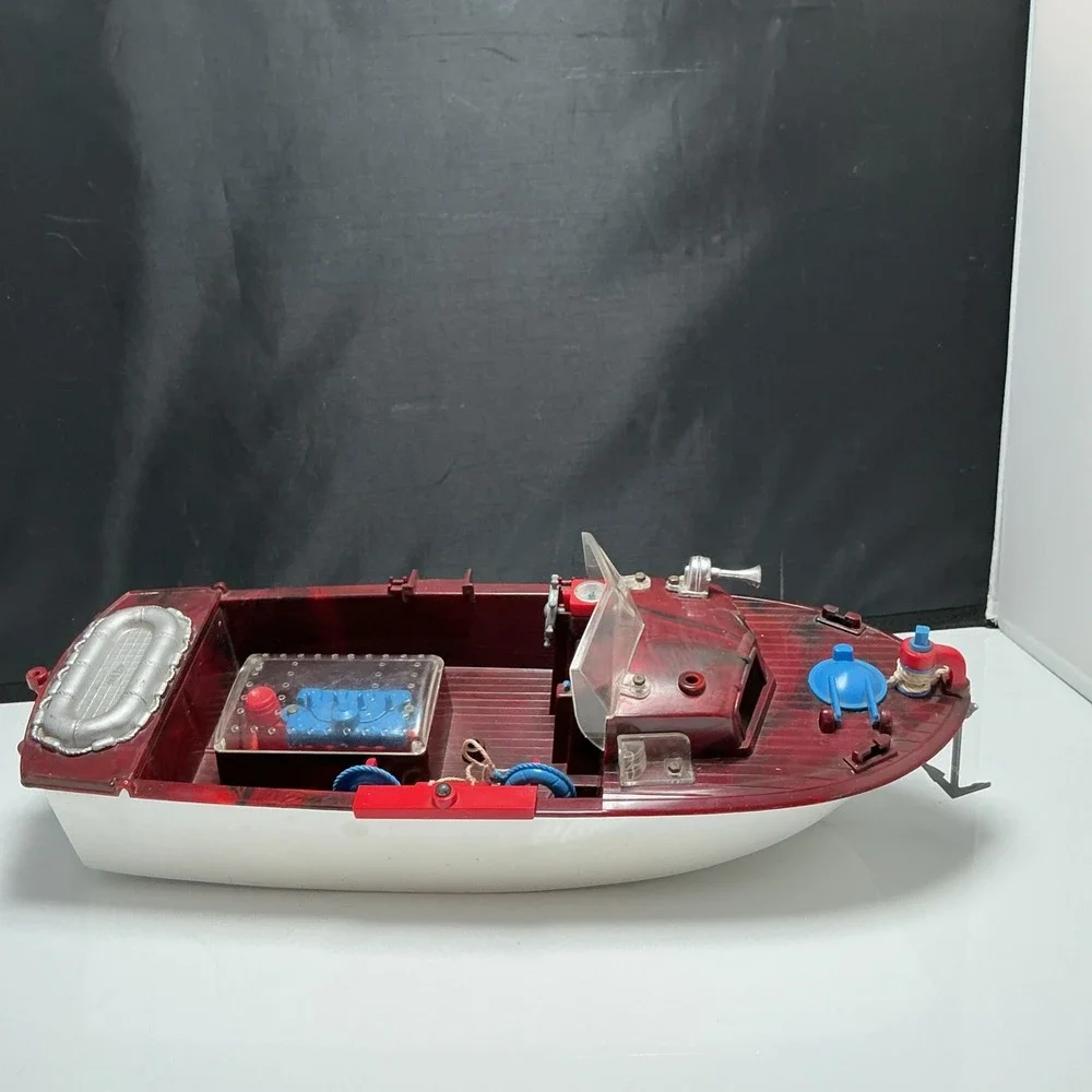 Vintage 1950s Ideal Fix-It Fun Harbor Launch Boat Toy Set Near Complete W/ Box